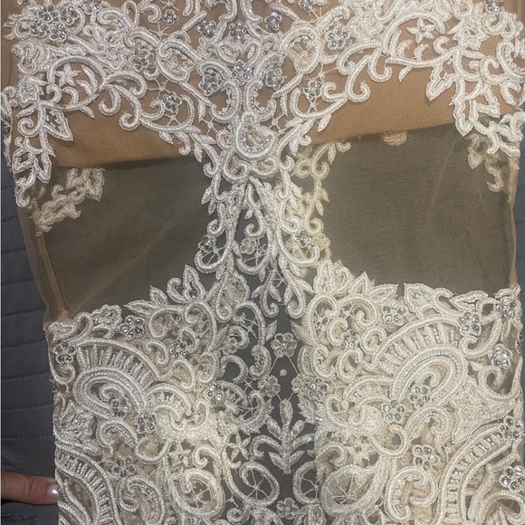 GALANNI EUDORA MIDI DRESS CREAM/NUDE - Picture 12 of 17